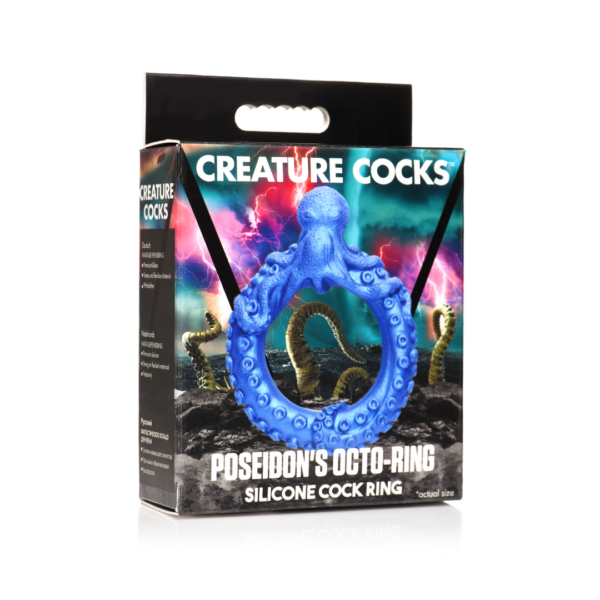 Poseidon's Octo-Ring - Silicone Cock Ring - Blue - Image 2