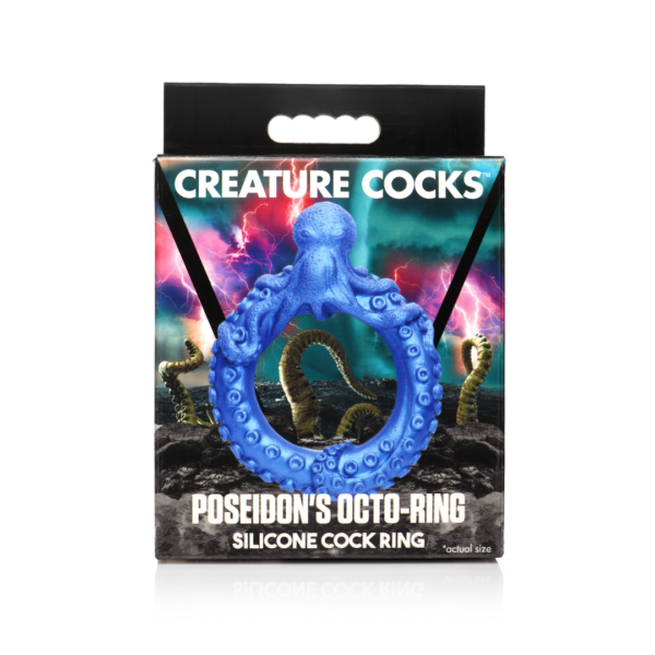 Poseidon's Octo-Ring - Silicone Cock Ring - Blue - Image 3