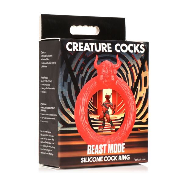 Beast Mode - Silicone Cock Ring - Red - Image 2