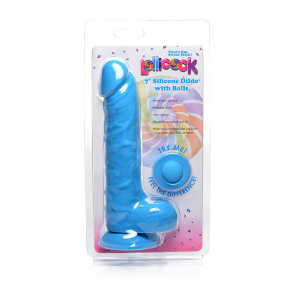 Silicone Dildo with Balls - 7 / 18 cm - Image 2