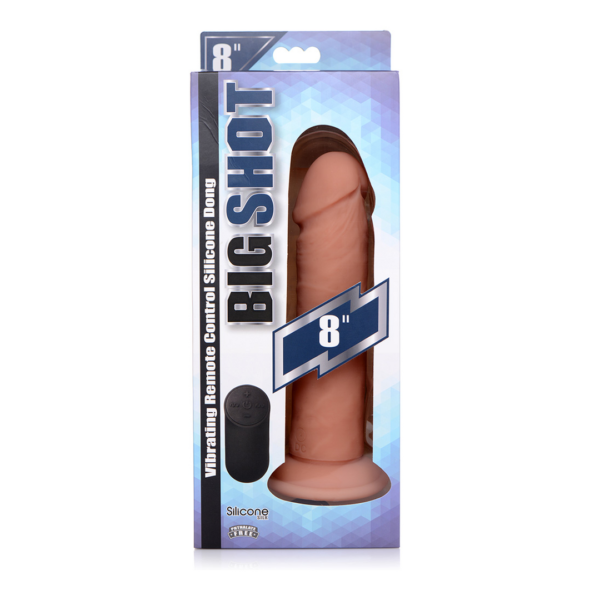 Vibrating Silicone Dildo with Remote Control 20,5 cm - Image 3