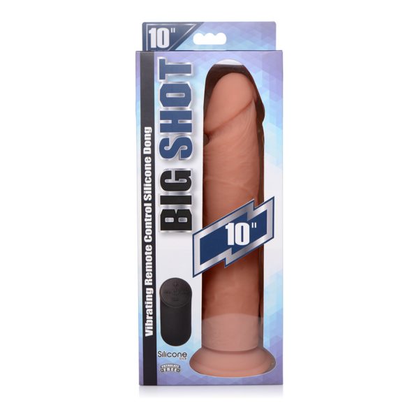 Vibrating Silicone Dildo with Remote Control - 10 / 25,5 cm - Image 3