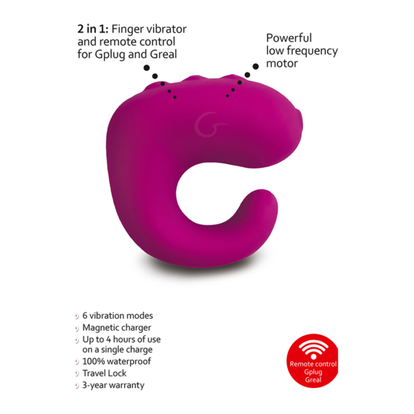 G-Ring XL Finger Vibrator - Sweet Raspberry - Image 4