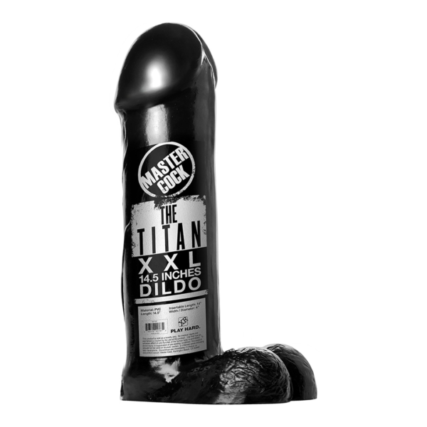 The Titan Dildo - XXL - 14.5 inch - Black - Image 2