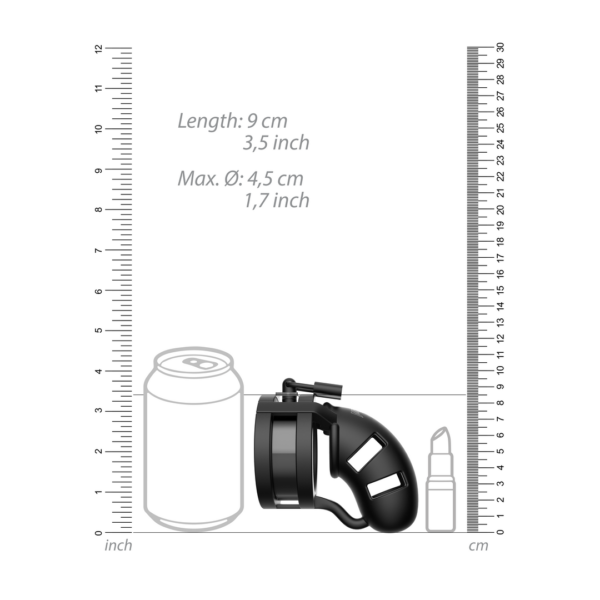 Model 18 Chastity Cock Cage with Ballsplitter 9 cm - Image 5