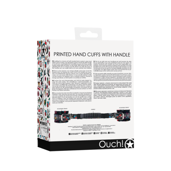 Printed Handcuffs with Handle - Image 3