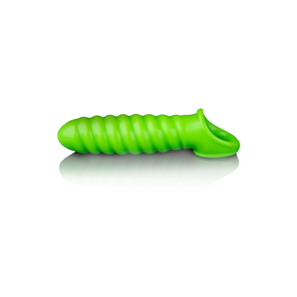 Swirl Stretchable Penis Sheath - Glow in the Dark - Image 4