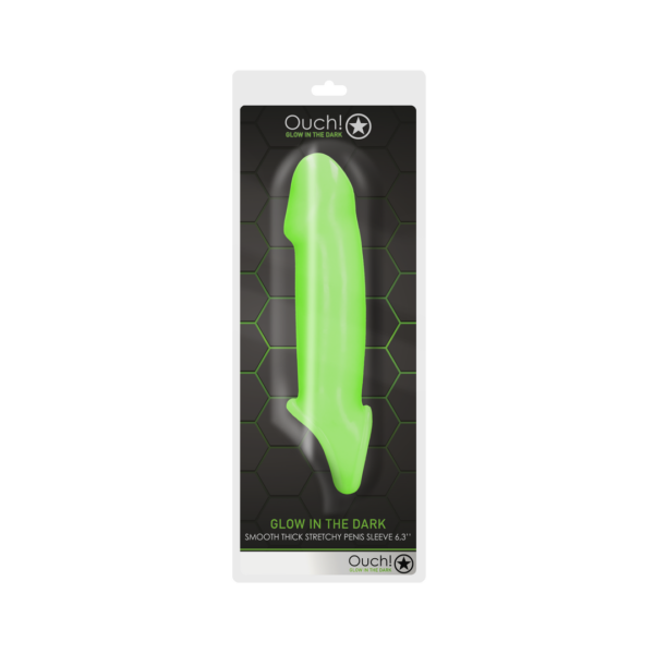 Smooth Thick Stretchy Penis Sheath - Glow in the Dark - Image 2