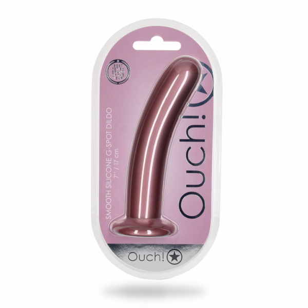 Smooth Silicone G-Spot Dildo - 7'' / 17 cm - Image 2