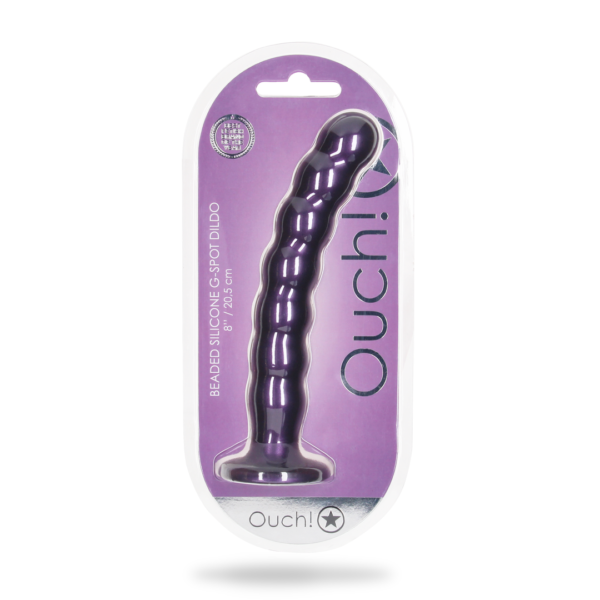 Beaded Silicone G-Spot Dildo - 8'' / 20,5 cm - Image 2