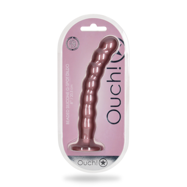 Beaded Silicone G-Spot Dildo - 8'' / 20,5 cm - Image 2