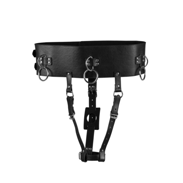 Belt with Vibrator Holder - Black - Image 5