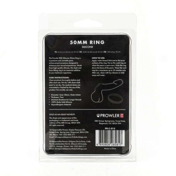 Silicone 50mm Ring - Black - Image 3