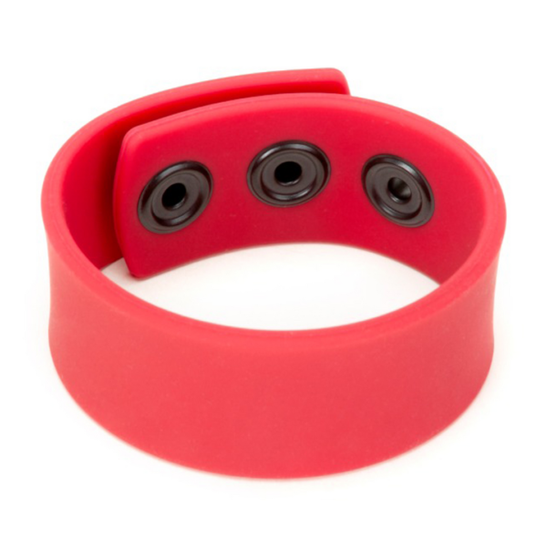 Silicone Cock Strap - Red - Image 5