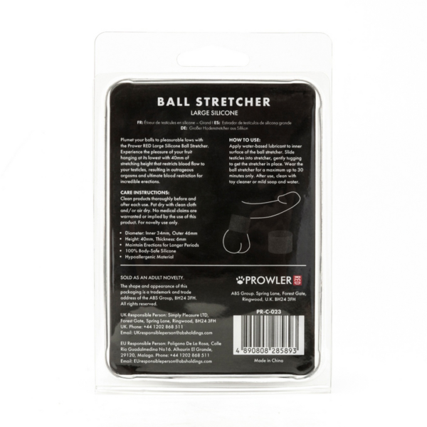 Silicone Ball Stretcher - Large - Black - Image 4