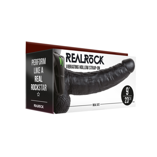 Vibrating Hollow Strap-On with Balls 23 cm - Image 2