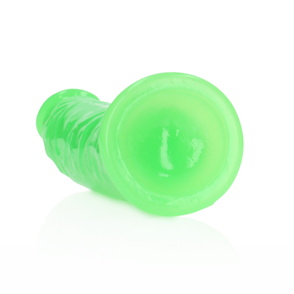 Slim Realistic Dildo with Suction Cup - Glow in the Dark - 6'' / 15,5 cm - Image 5