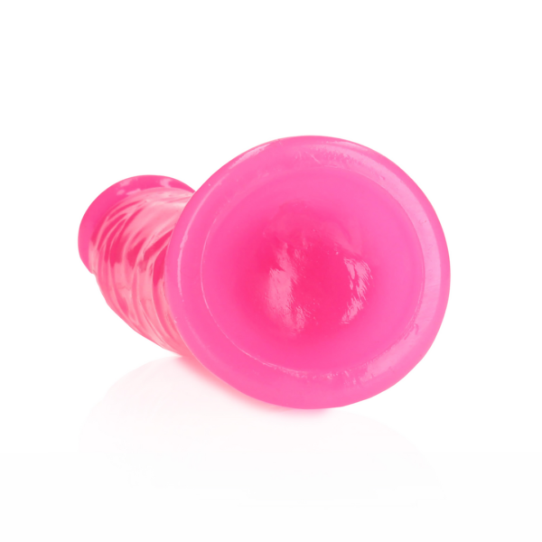 Slim Realistic Dildo with Suction Cup - Glow in the Dark - 6'' / 15,5 cm - Image 5