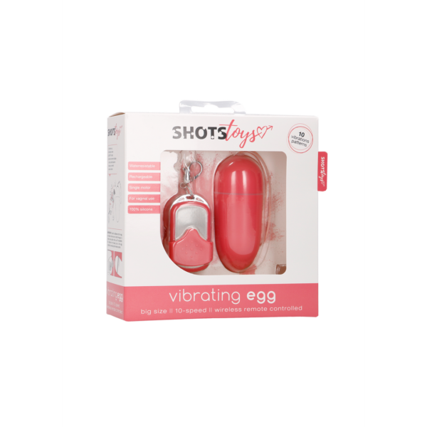 Vibrating Egg with 10 Speeds and Remote Control - L - Pink - Image 2