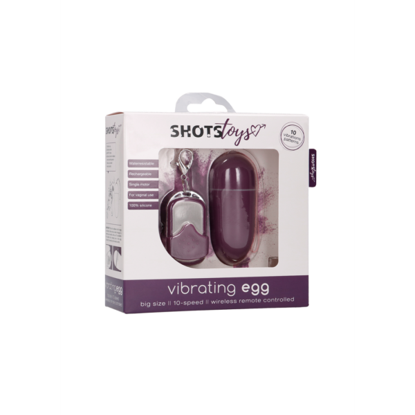 Vibrating Egg with 10 Speeds and Remote Control - L - Purple - Image 2