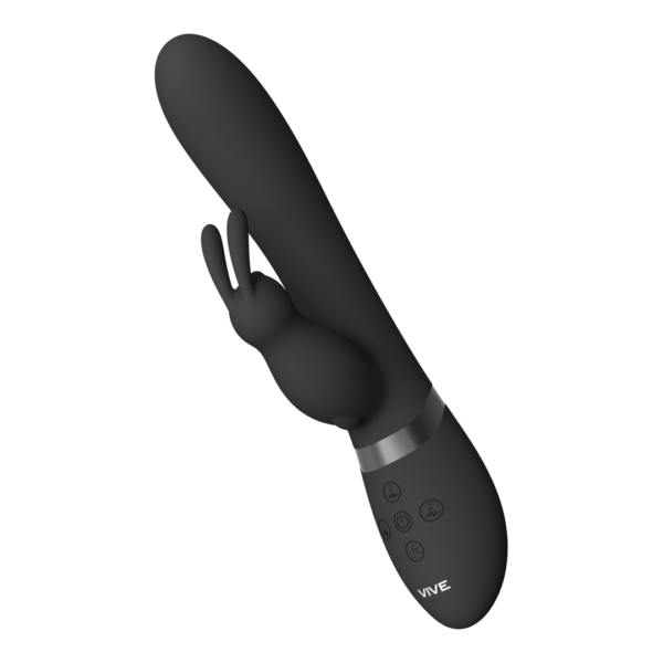 Taka - Inflatable and Vibrating Rabbit Vibrator - Black - Image 5