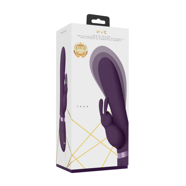 Taka - Inflatable and Vibrating Rabbit Vibrator - Purple - Image 2