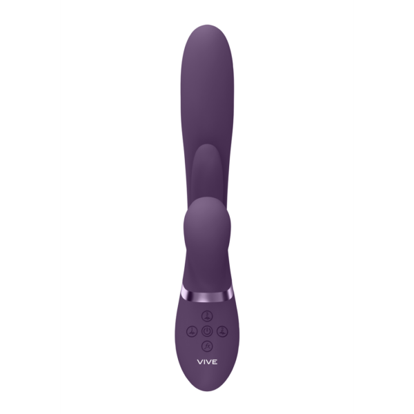 Kura - Thrusting G-Spot Vibrator with Flapping Tongue and Pulse Wave Stimulator - Purple - Image 4