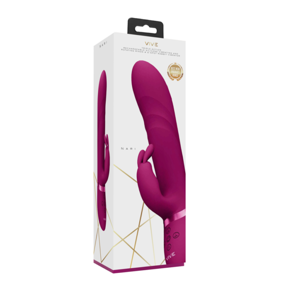 Nari - Vibrating and Rotating Beads, G-Spot Rabbit - Pink - Image 2