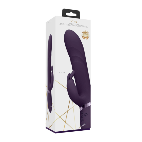 Nari - Vibrating and Rotating Beads, G-Spot Rabbit - Purple - Image 2