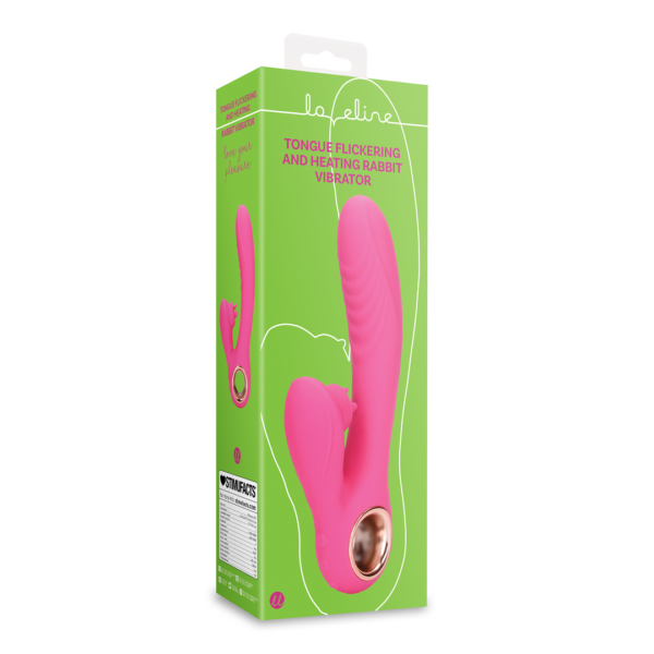 Tongue Flickering and Heating Rabbit Vibrator - Exuberant Pink - Image 2