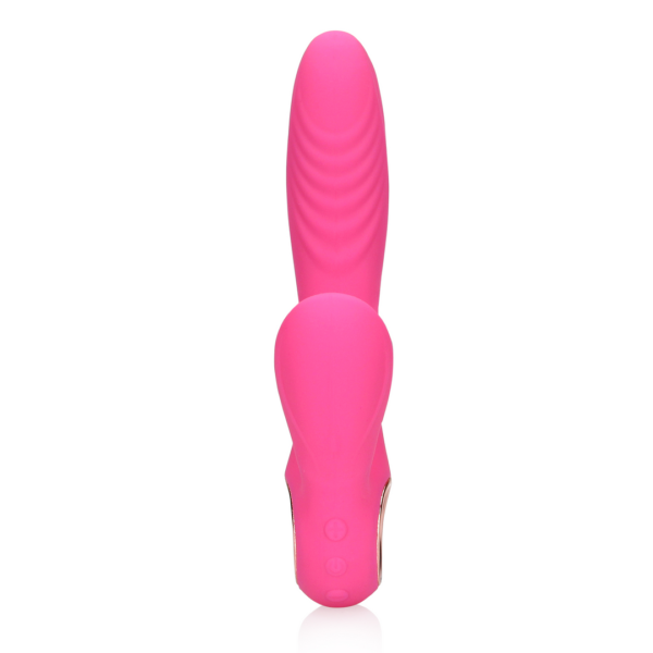 Tongue Flickering and Heating Rabbit Vibrator - Exuberant Pink - Image 5