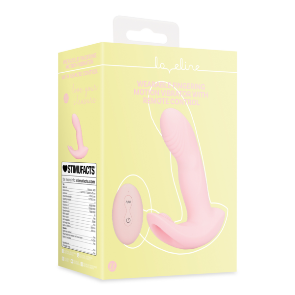 Wearable Fingering Motion Vibrator with Remote Control - Cherry Chiffon - Image 2