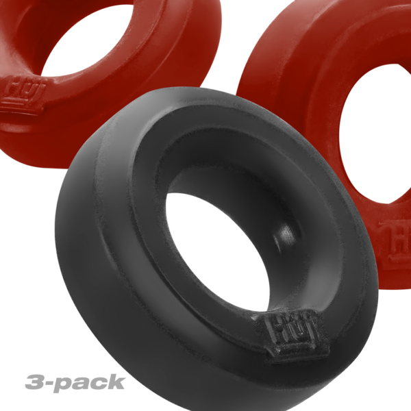 Huj3 - Cockring 3-pack - Cherry Ice / Tar Ice - Image 3