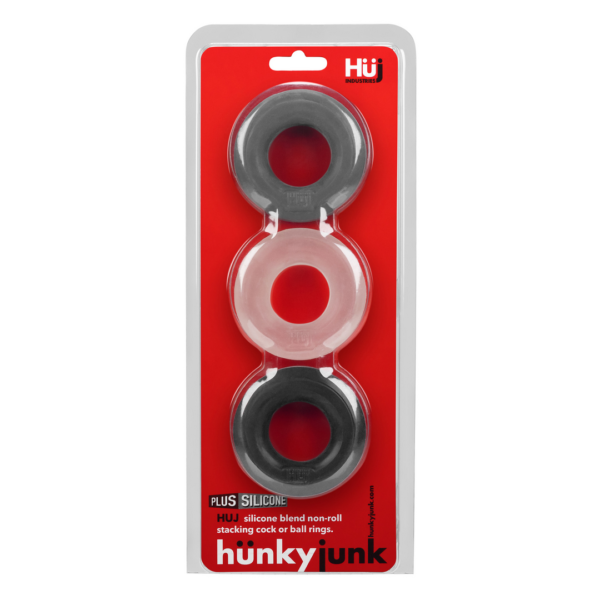 Huj3 - Cockring 3-pack - Tar / Ice / Stone - Image 2