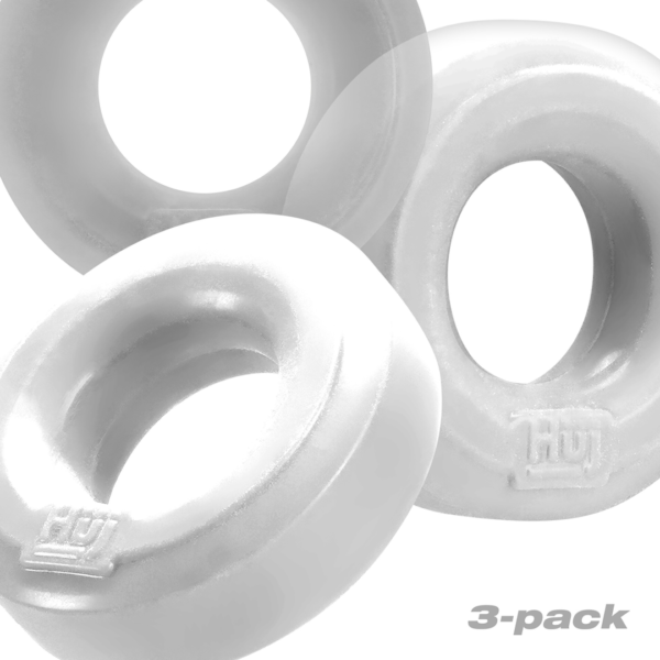 Huj3 - Cockring 3-pack - White Ice / Clear Ice - Image 3