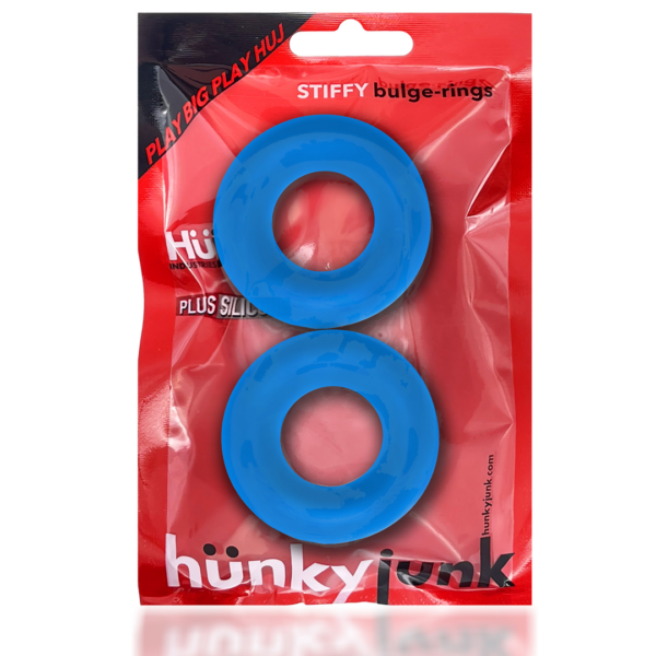 Stiffy - 2-pack No-Roll Cockrings - Teal Ice - Image 2