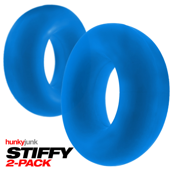 Stiffy - 2-pack No-Roll Cockrings - Teal Ice - Image 4