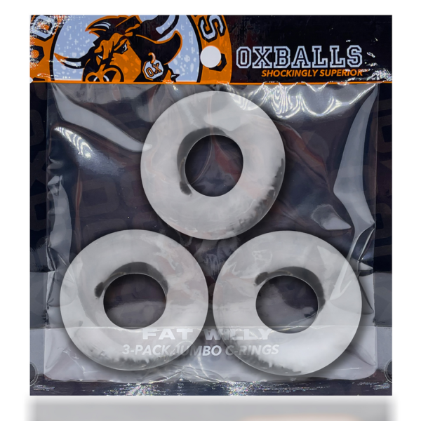 Fat Willy - 3-pack Jumbo Cockrings - Clear - Image 2