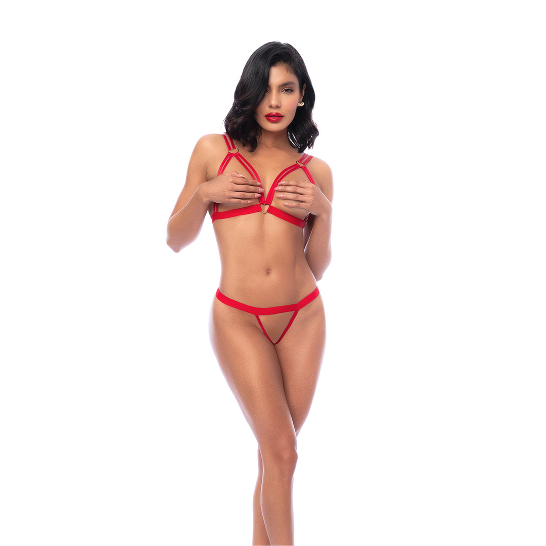 Heartstroke - Two Piece Set - S/M - Red