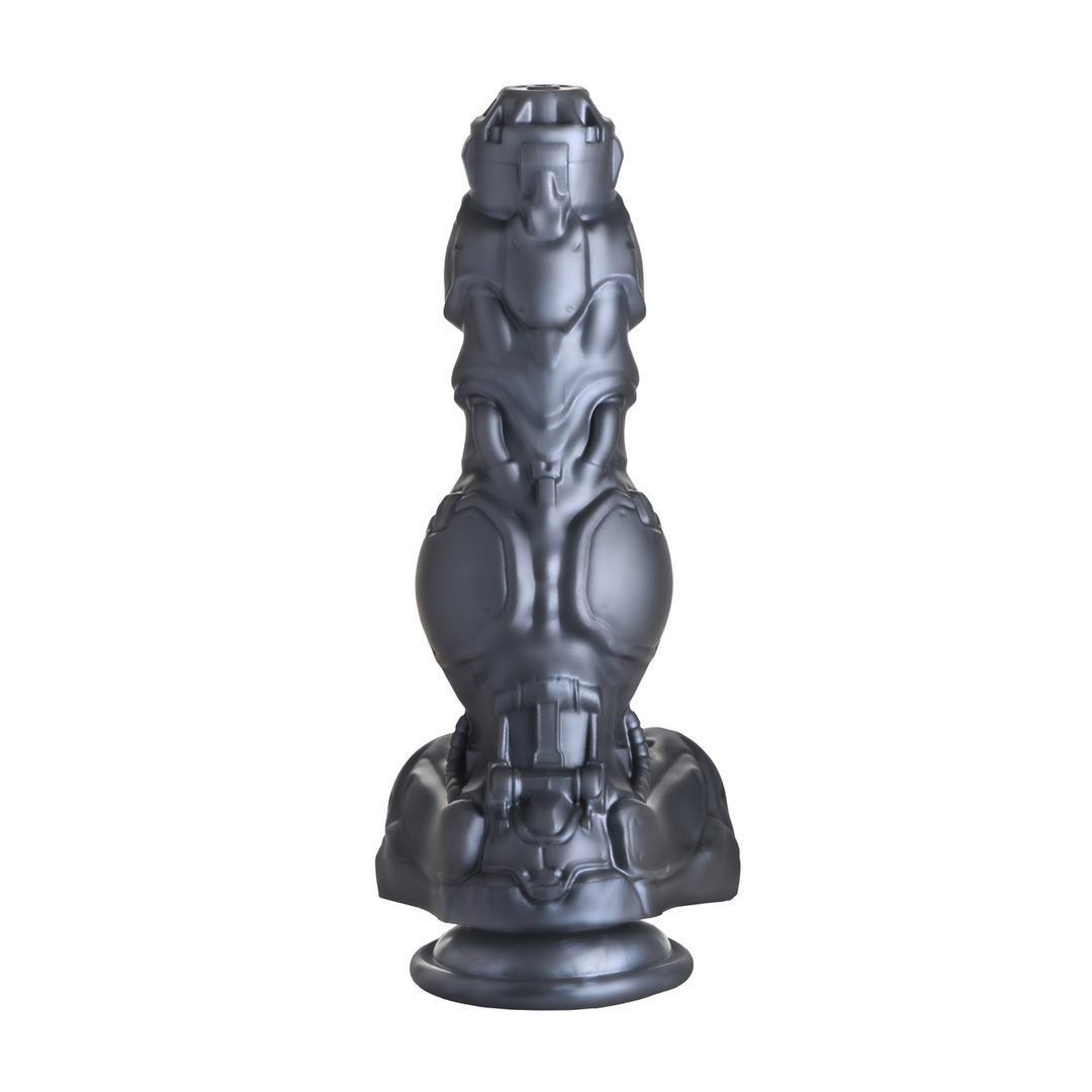 Cyborg Cock - Thrusting and Vibrating Silicone Dildo - Silver 4 Cyborg Cock - Thrusting and Vibrating Silicone Dildo - Silver - Image 4