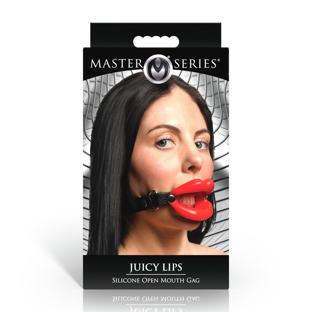 Juicy Lips - Silicone Open Mouth Gag - Red 3 Juicy Lips - Silicone Open Mouth Gag - Red - Image 3
