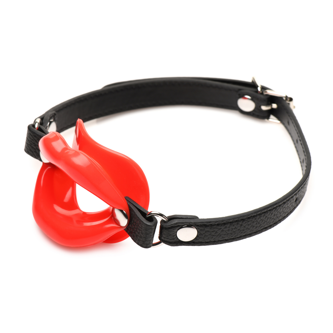 Juicy Lips - Silicone Open Mouth Gag - Red