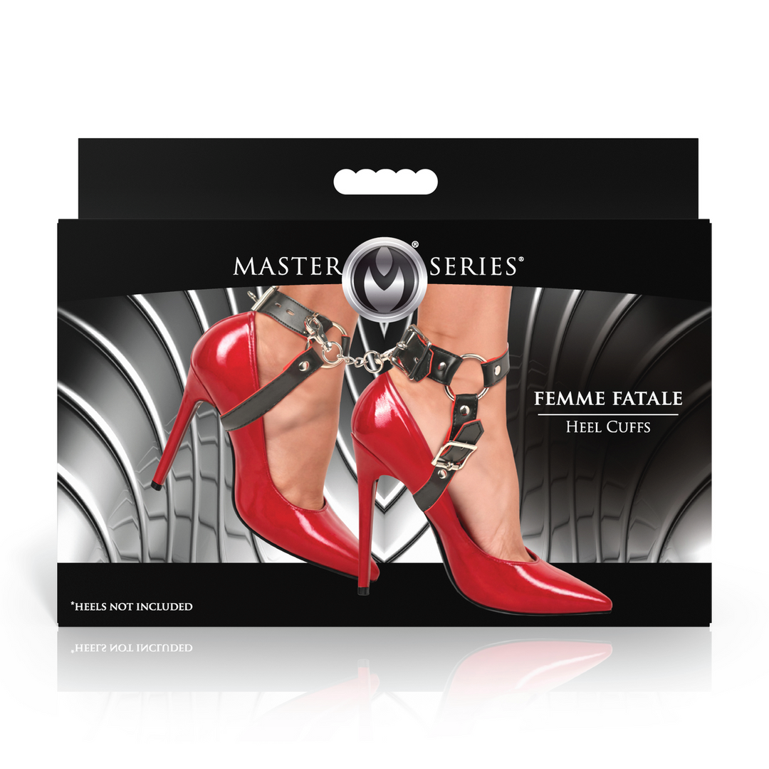 Femme Fatale - Heel Cuffs - Black/Red 3 Femme Fatale - Heel Cuffs - Black/Red - Image 3