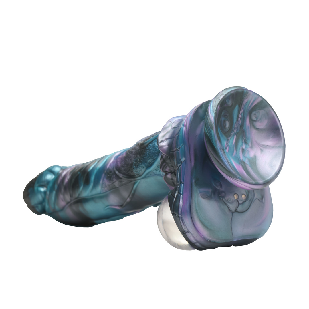 Astro-Thrust - Thrusting and Vibrating Silicone Dildo - Blue/Purple 5 Astro-Thrust - Thrusting and Vibrating Silicone Dildo - Blue/Purple - Image 5