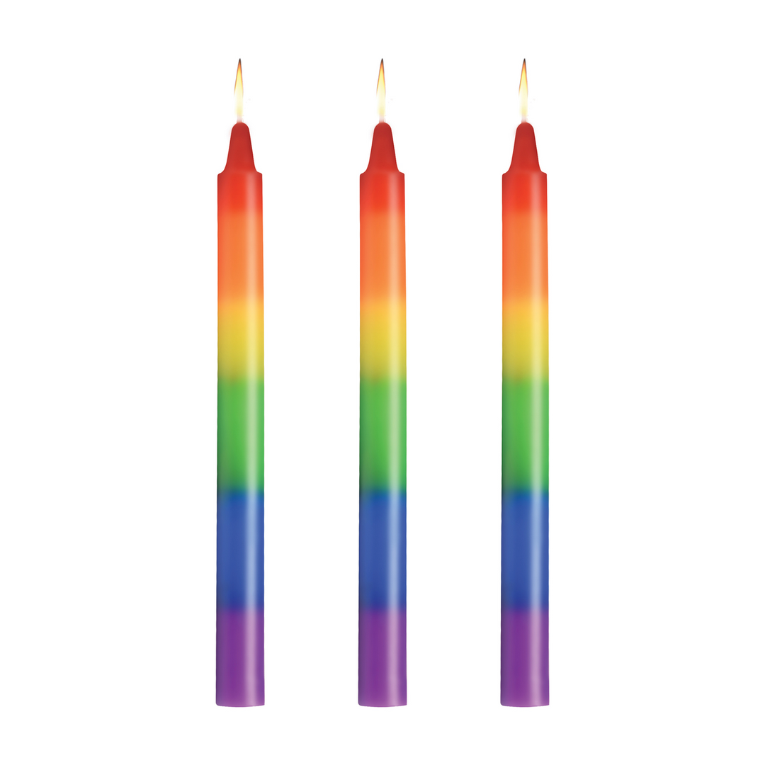 Pride Candles - Drip Candle Set of 3 - Rainbow