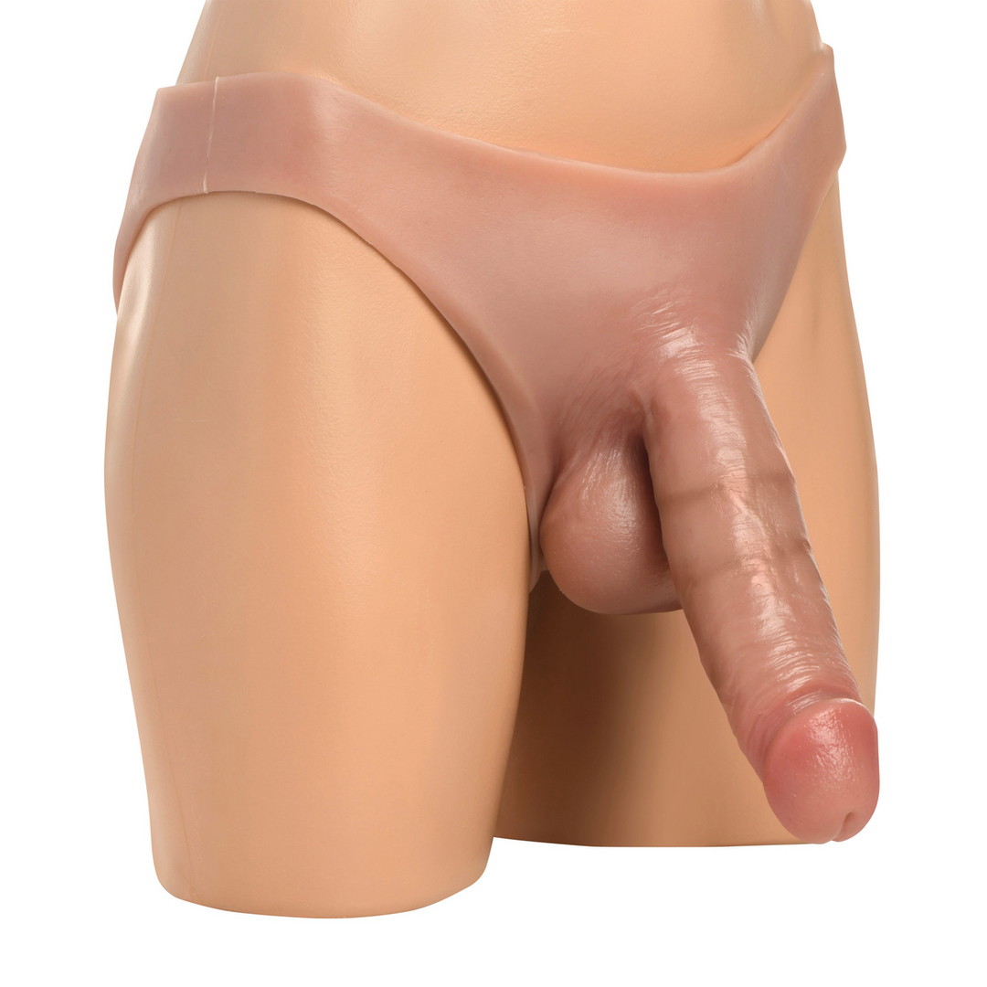 Stealth Hollow Silicone Strap-On Harness - 20 cm