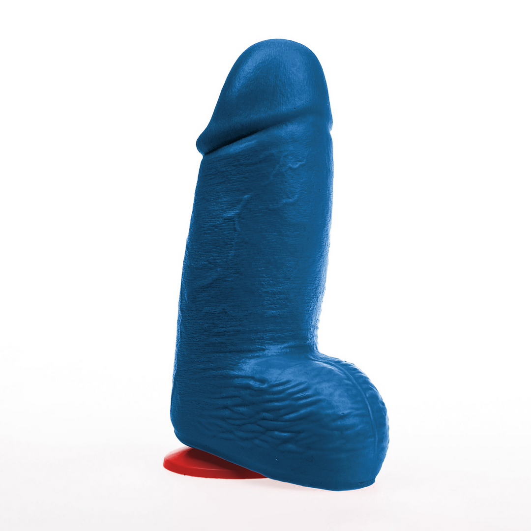 Dagr M - Realistic Thick Dildo with Balls - 14,5 cm - Blue