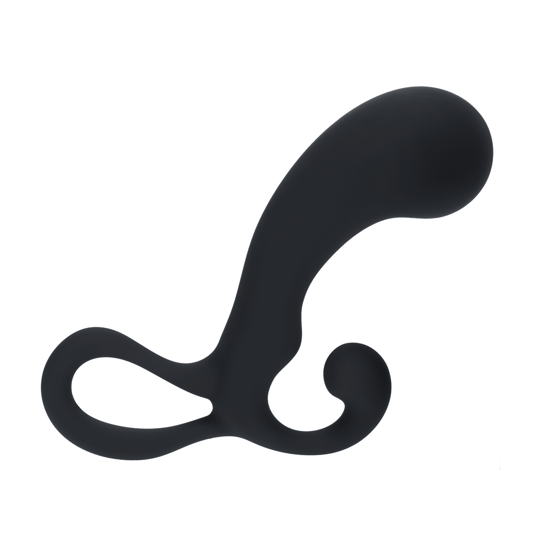 Bulb with Loop Silicone Prostate Massager - M - Black