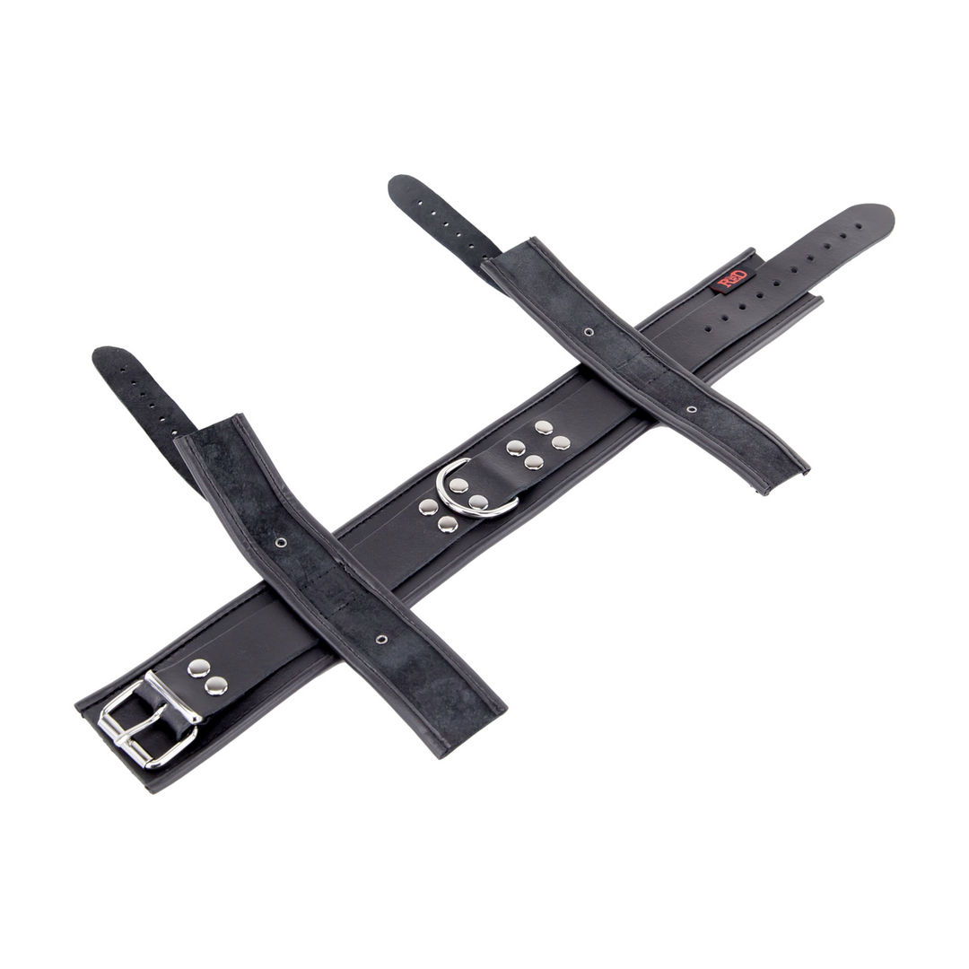 Leather Neck and Hand Restraints - Black 3 Leather Neck and Hand Restraints - Black - Image 3