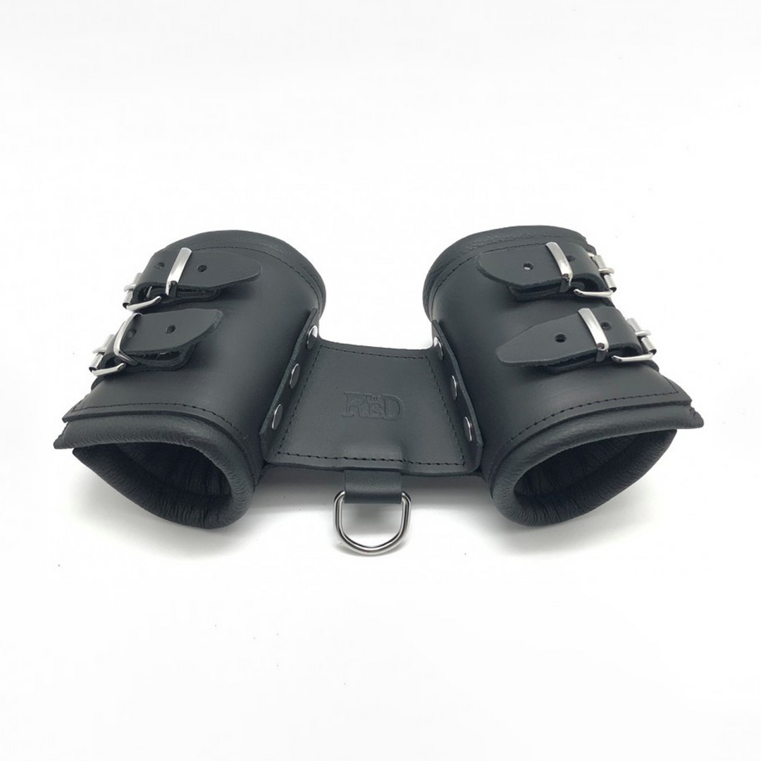 Leather Double Handcuffs - Black